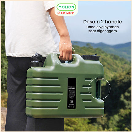 SPEEDS Water Tank HDPE Container Water 18.5L Food Grade Tank Galon Air Jerigen Gallon Portable Water Picnic Dispenser 001-M1701