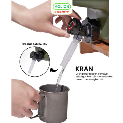 SPEEDS Water Tank HDPE Container Water 18.5L Food Grade Tank Galon Air Jerigen Gallon Portable Water Picnic Dispenser 001-M1701