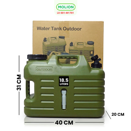 SPEEDS Water Tank HDPE Container Water 18.5L Food Grade Tank Galon Air Jerigen Gallon Portable Water Picnic Dispenser 001-M1701