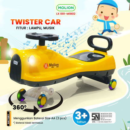 SPEEDS Mobil Mobilan Dorong Twister Car Swing Car Ride On Mobil Musik Mainan Anak 001-M1802