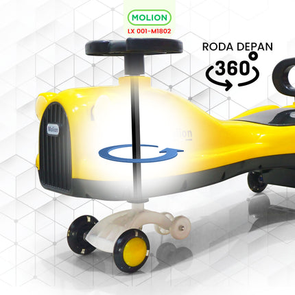 SPEEDS Mobil Mobilan Dorong Twister Car Swing Car Ride On Mobil Musik Mainan Anak 001-M1802