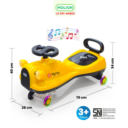 SPEEDS Mobil Mobilan Dorong Twister Car Swing Car Ride On Mobil Musik Mainan Anak 001-M1802