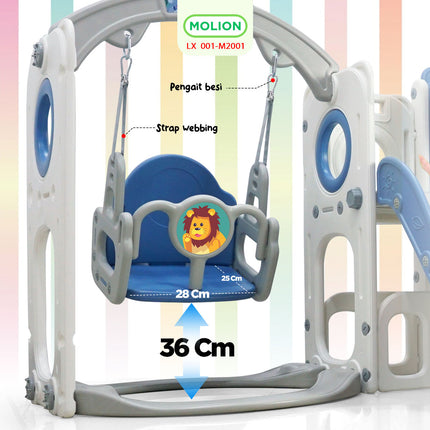 Mainan Prosotan 6in1 Playhouse Playground Slide Play House Indoor Outdoor Taman Bermain Anak 001-M2001