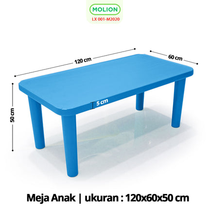 Children's Study Desk Thick Sturdy Rectangular HDPE Kids Table Preschool Kindergarten Rectangular Table 001-M2020