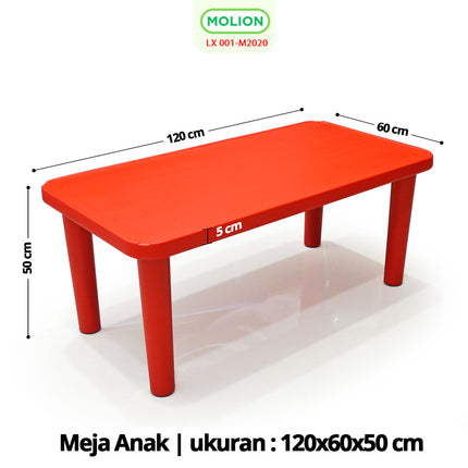 Children's Study Desk Thick Sturdy Rectangular HDPE Kids Table Preschool Kindergarten Rectangular Table 001-M2020