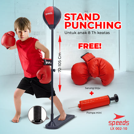 SPEEDS Samsak Boxing Speed Ball Standing Portable Alat Pukul Latihan Olahraga 002-10