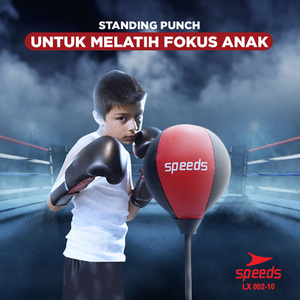 SPEEDS Samsak Boxing Speed Ball Standing Portable Alat Pukul Latihan Olahraga 002-10