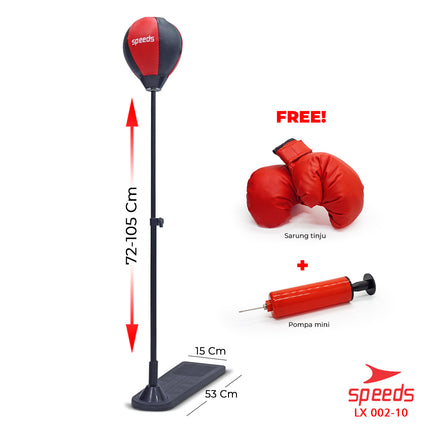 SPEEDS Samsak Boxing Speed Ball Standing Portable Alat Pukul Latihan Olahraga 002-10