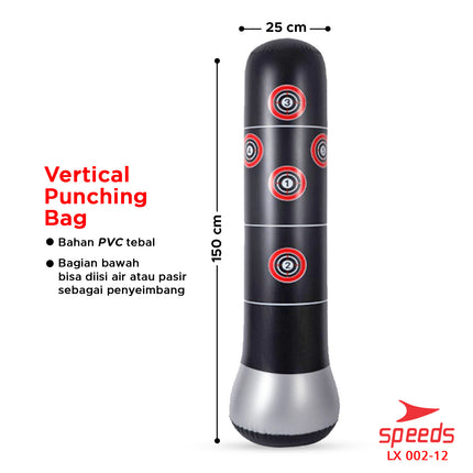 SPEEDS Samsak Boxing Samsak Beladiri Samsak Tinju Angin Berdiri Samsak Portable Punching Bag 002-12