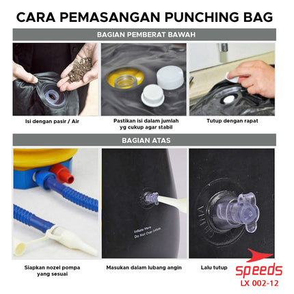 SPEEDS Samsak Boxing Samsak Beladiri Samsak Tinju Angin Berdiri Samsak Portable Punching Bag 002-12