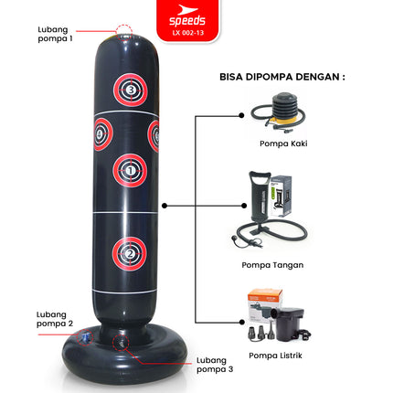 SPEEDS Punching Bag Boxing Training Martial Arts Punch-Resistant Inflatable Sandbag 002-13
