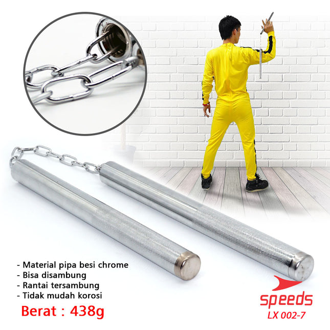 SPEEDS Nunchaku Nunchuck Ruyung Besi Double Stick Tongkat Bela Diri Karate Bruce Lee Sambung Besi Baton 002-7