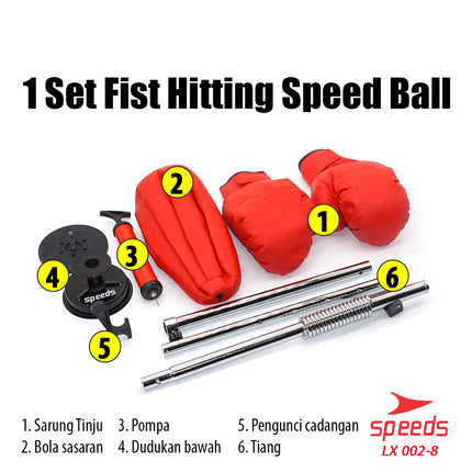 SPEEDS Speed Ball Standing Boxing Ball Fight Box Samsak Bola Sarung Tinju 002-8