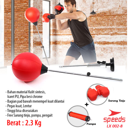 SPEEDS Speed Ball Standing Boxing Ball Fight Box Samsak Bola Sarung Tinju 002-8