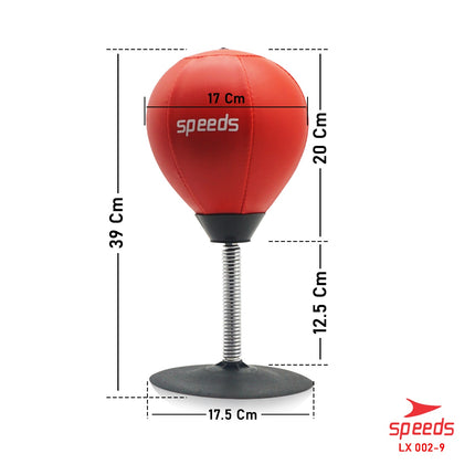 SPEEDS Bola Tinju Meja Bahan Kulit Untuk Pereda Stress Punching Boxing Ball Speed Ball Mini 002-9