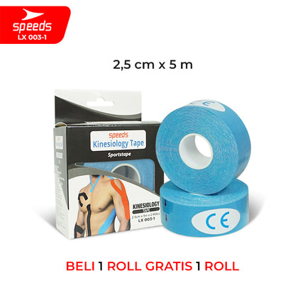 SPEEDS Kanesio Tape / Tapping / Kinesiology Tape 2.5cm x 5m Termurah Tapping Wrist Olahraga Fitness 003-1