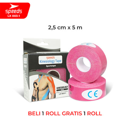 SPEEDS Kanesio Tape / Tapping / Kinesiology Tape 2.5cm x 5m Termurah Tapping Wrist Olahraga Fitness 003-1