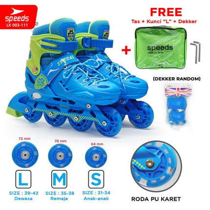 SPEEDS Kids and Adult Inline Roller Skates Full PU Rubber Wheels 003-111