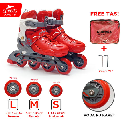 SPEEDS Kids and Adult Inline Roller Skates Full PU Rubber Wheels 003-111