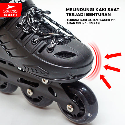 SPEEDS Kids and Adult Inline Roller Skates Full PU Rubber Wheels 003-111