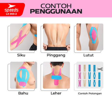 SPEEDS Kinesio Tape / Tapping / Kinesiology Tape 4cm x 5m Muscle Protection Sport Tape Kinesiology Sports Fitness Gym 003-2