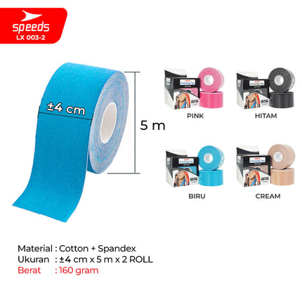 SPEEDS Kinesio Tape / Tapping / Kinesiology Tape 4cm x 5m Muscle Protection Sport Tape Kinesiology Sports Fitness Gym 003-2