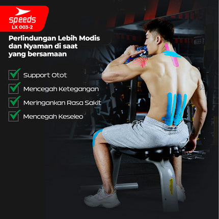 SPEEDS Kinesio Tape / Tapping / Kinesiology Tape 4cm x 5m Muscle Protection Sport Tape Kinesiology Sports Fitness Gym 003-2