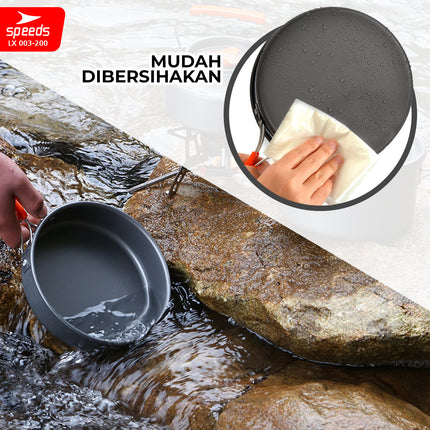 SPEEDS Alat Masak Set Camping Kemah Rekreasi Paket Cooking Set Kemping Portable Minimalis Outdoor 003-200