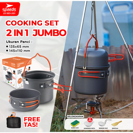 SPEEDS Alat Masak Set Camping Mini Kemah Rekreasi Paket Cooking Set Kemping Serbaguna Portable Outdoor 003-201