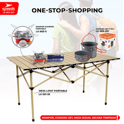 SPEEDS Alat Masak Set Camping Mini Kemah Rekreasi Paket Cooking Set Kemping Serbaguna Portable Outdoor 003-201