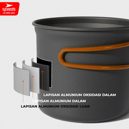 SPEEDS Alat Masak Set Camping Mini Kemah Rekreasi Paket Cooking Set Kemping Serbaguna Portable Outdoor 003-201