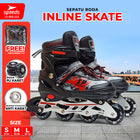 SPEEDS Children and Adult Roller Skates Inline Skate Full Rubber PU Light-Up Wheels 1 Random Color 003-222