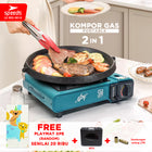 SPEEDS Kompor Gas Portabel 2in1 Portable Stove Outdoor Indoor  Kompor Masak Camping LX 003-3616