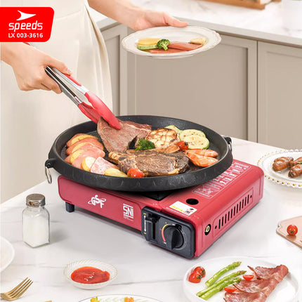 SPEEDS Kompor Gas Portabel 2in1 Portable Stove Outdoor Indoor  Kompor Masak Camping LX 003-3616