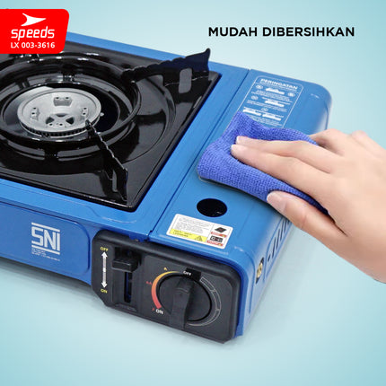 SPEEDS Kompor Gas Portabel 2in1 Portable Stove Outdoor Indoor  Kompor Masak Camping LX 003-3616