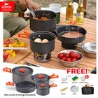 SPEEDS Alat Masak Set Camping Mini Kemah Rekreasi Paket Cooking Set Kemping Kettel Portable Outdoor 003-500
