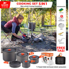 SPEEDS Alat Masak Set Camping Mini Kemah Rekreasi Paket Cooking Set Kemping Panci Portable Outdoor 003-600