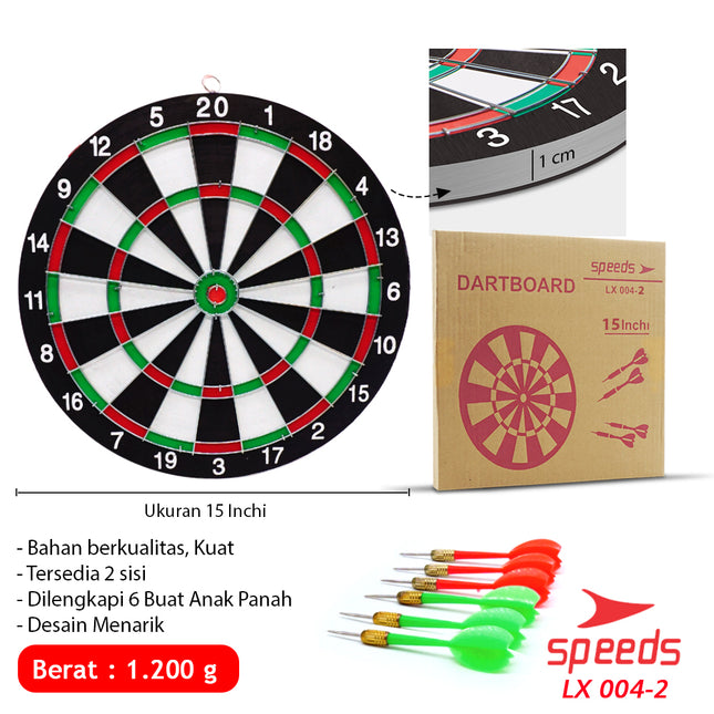 SPEEDS Papan Dart Board Game Pro Panahan Dinding 15 inch 004-2 1PC=1KG
