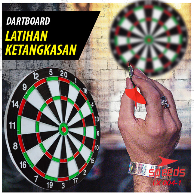 SPEEDS PAPAN DART GAME BESAR 17 Inch Papan Dart Panahan Dinding Board busur lemparan 004-3