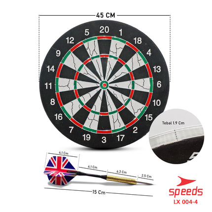 SPEEDS DART GAME BESAR 18in Papan Dart Panahan Dinding Board busur olahraga 004-4
