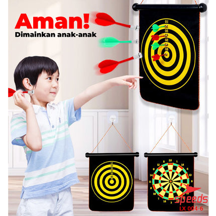 SPEEDS Magnetic Dart Game 17" Bolak balik depan belakang Game Dartboard Papan Dart board 004-6