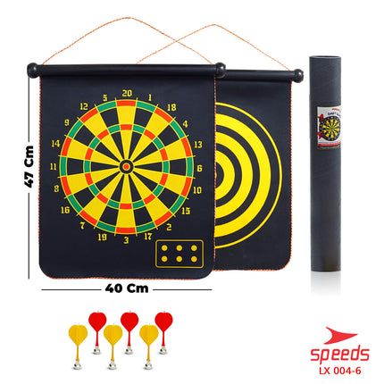 SPEEDS Magnetic Dart Game 17" Bolak balik depan belakang Game Dartboard Papan Dart board 004-6