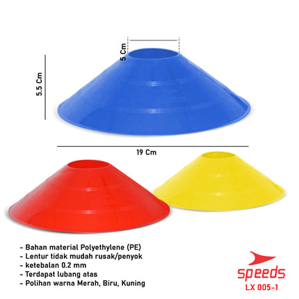 SPEEDS Cone Mangkuk bola kaki futsal training Latihan Kun Mangkok Marker 005-1