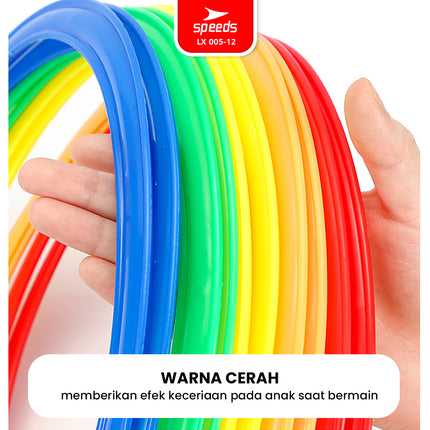 SPEEDS Hopscotch Ring isi 10pcs Mainan Lingkaran Loncat Anak Motorik Olahraga Engklek Outdoor Indoor 005-12