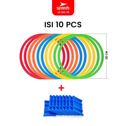 SPEEDS Hopscotch Ring isi 10pcs Mainan Lingkaran Loncat Anak Motorik Olahraga Engklek Outdoor Indoor 005-12