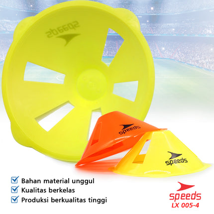 SPEEDS Cone Mangkuk Alat Olahraga Latihan Kun Mangkok Marker Sports Terbaru 005-4 1 set isi 10