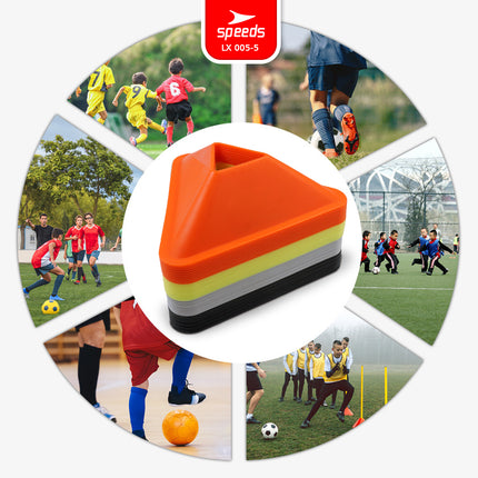 SPEEDS Cone Mangkok Model Segitiga Untuk Futsal, Sepak Bola atau olahraga lain LX 005-5