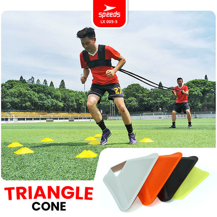 SPEEDS Cone Mangkok Model Segitiga Untuk Futsal, Sepak Bola atau olahraga lain LX 005-5