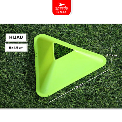 SPEEDS Cone Mangkok Model Segitiga Untuk Futsal, Sepak Bola atau olahraga lain LX 005-5