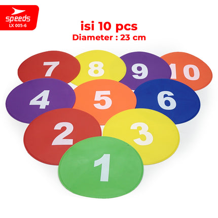 SPEEDS Flat Disc Marker Penanda Olahraga Sepak Bola Futsal 1 set Lengkap Agility Training Marker 005-6